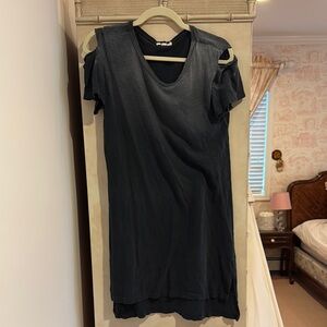 LNA Black and gray ombré Cold-Shoulder T-Shirt Dress size small